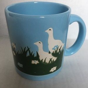 Vintage waechtersbach west Germany blue goose mug